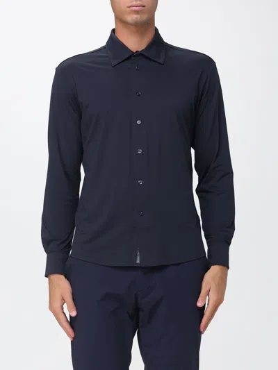 Save The Duck Casual Stretch Technical Fabric Shirt With French Collar By In Black