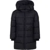 Save The Duck Black Down Jacket For Girl With Logo In Black