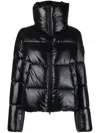 Save The Duck Isla Laquered Puffer Jacket In Black