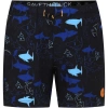 SAVE THE DUCK BLACK SWIM SHORTS FOR BOY WITH SHARK PRINT