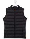 Save The Duck Black Zip-up Vest  In Black