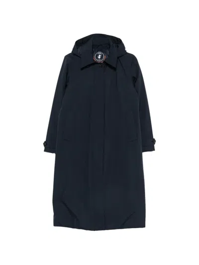 Save The Duck Blanca Hooded Coat In Blue