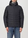 Save The Duck Logo-patch Padded Hooded Jacket In Schwarz