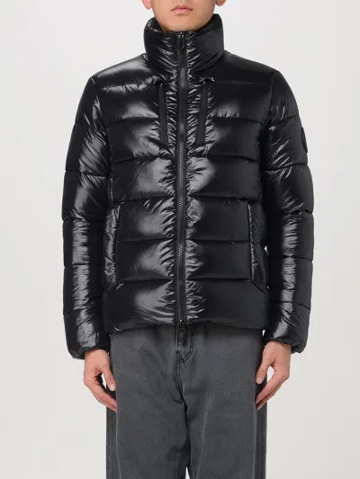 Save The Duck Mitch Logo-plaque Puffer Jacket In Black