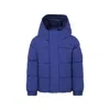Save The Duck Blue Down Jacket For Boy With Logo In Blue