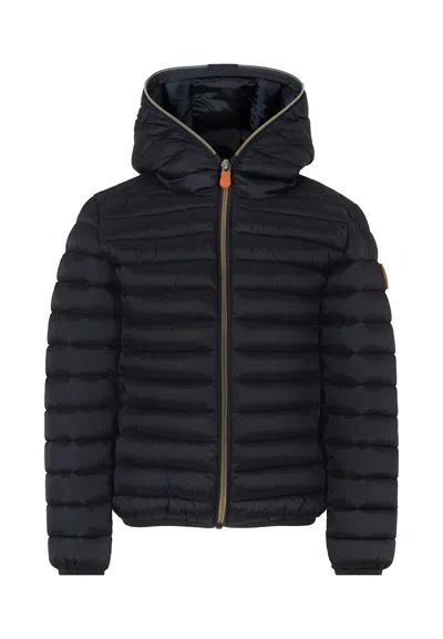 Save The Duck Kids' Blue Iris Down Jacket For Girl With Logo