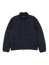 Save The Duck Quilted Black Giacconi Jacket With Stand Collar In Blue