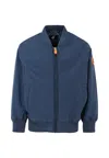 Save The Duck Zip Bomber Jacket In Blue