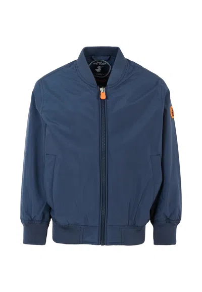 Save The Duck Kids' Blue Jacket For Boy With Logo