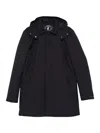 Save The Duck Sid Wool-effect Padded Coat In Black