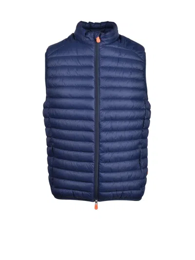 Save The Duck Blue Lightweight Quilted Nylon Vest