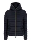 Save The Duck Women Blue Regular Fit Padded Jacket, L Luxury Jackets For Women Darveys In Blue