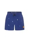 Save The Duck Dolfin-print Swim Shorts In Blue