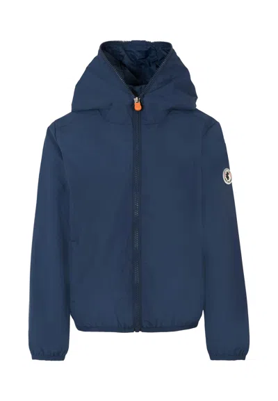 Save The Duck Kids' Blue Windbreaker For Boy With Logo