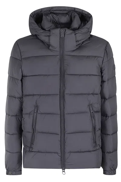 Save The Duck Boris Giubbotto Cappuccio In Grey Black