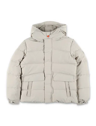 Save The Duck Kids'  Boy's Hooded Puffer Coat In Gray