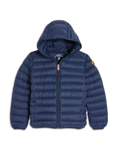 Save The Duck Boys' Dony Hooded Jacket - Little Kid, Big Kid In Blue
