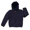 SAVE THE DUCK SAVE THE DUCK BOYS NAVY HUEY HOODED PUFFER JACKET