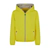 Save The Duck Boys Nylon Hooded Jacket In Yellow