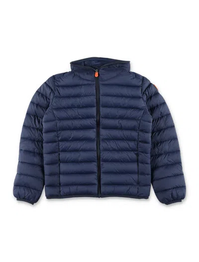 Save The Duck Boys Quilted Puffer Jacket In Blue