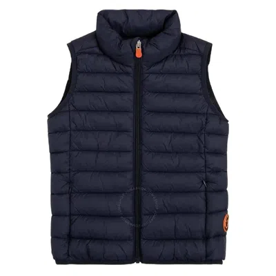 Save The Duck Boys Quilted Sleeveless Padded Vest In Blue