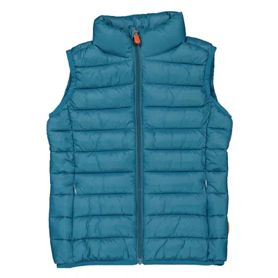 Save The Duck Boys Quilted Sleeveless Padded Vest In Green