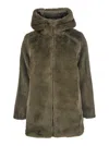 Save The Duck Bridget Brown Reversible Jacket With Front Zip Closure In Ecofur Woman In Brown