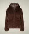 Save The Duck Bridget Eco Fur In Brown