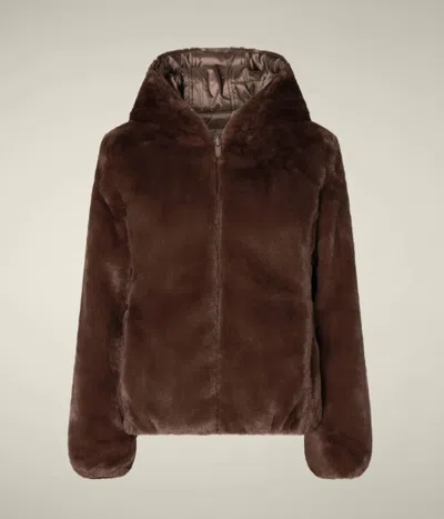 Save The Duck Bridget Eco Fur In Brown