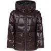 Save The Duck Brown Jacket For Boy With Logo In Brown