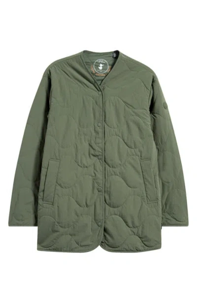Save The Duck Bubble Water Repellent Quilted Jacket In Thyme Green