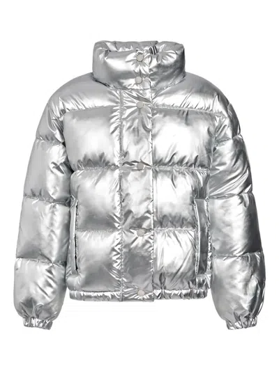 Save The Duck Kids' Button Padded Jacket In Gray