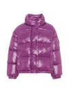 Save The Duck Button Puffer Jacket In Purple