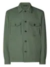 Save The Duck Buttoned Chest-pocket Jacket In Green