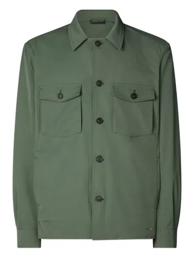 Save The Duck Buttoned Chest-pocket Jacket In Green