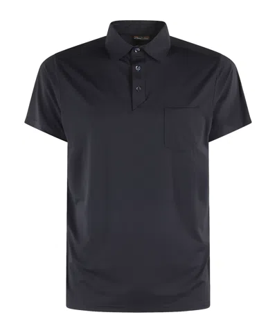 Save The Duck Buttoned Polo Shirt In Black