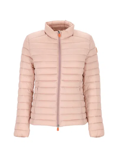 Save The Duck Carly Quilted Zip-up Jacket In Pink