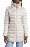 Save The Duck Caroline Water Repellent Satin Puffer Jacket In White