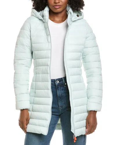 Save The Duck Cate Long Jacket In Blue