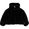 Save The Duck Ceri Reversible Faux Fur Puffer Jacket In Black