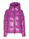 Save The Duck Purple Down Jacket Frontal Zip Closure In Purple
