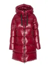 Save The Duck Red Down Jacket Frontal Zip Closure In Purple