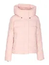 Save The Duck Pink Down Jacket Frontal Buttons Closure In Pink