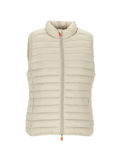 Save The Duck Charlotte Quilted Padded Gilet In Neutral