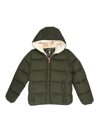 Save The Duck Kids' Chaz Padded Jacket In Green