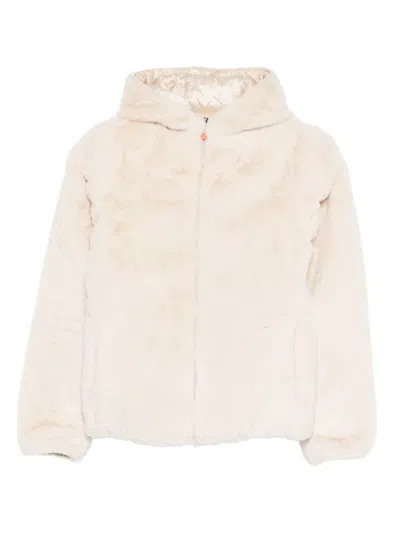 Save The Duck Kids' Chloe Hooded Jacket In Neutral