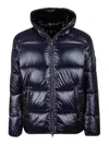 Save The Duck Glossy-finish Padded Jacket In Blue