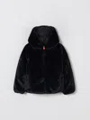 Save The Duck Fur  Kids Color Black