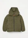 Save The Duck Kids' Hooded Padded Jacket In Green