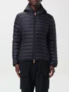 Save The Duck 'daisy' Black Down Jacket With Logo Patch In Eco Tech Fabric Woman In Black